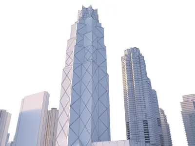 Urban Tower building Free 3D model