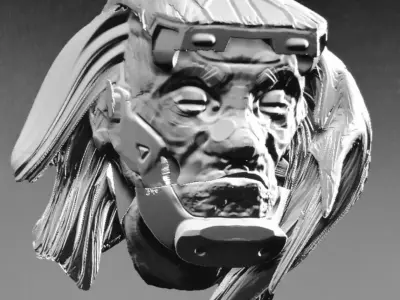 SciFi Head Free 3D model