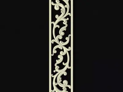 Central decor ornament for furniture 3D model 112