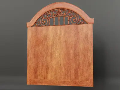 HANDCRAFTED WOOD MIRROR 3D model