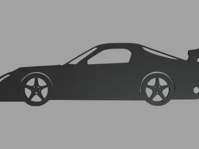 Mazda Rx7 Veilside Fortune Tokyo Drift Coupe 2007 Key Ring 3D print model