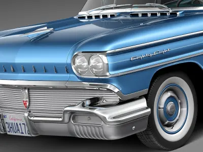 Oldsmobile 88 1958 coupe 3D model