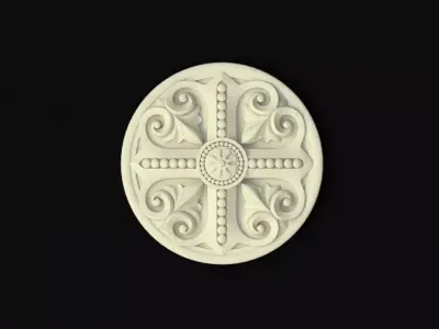 Central decor ornament for furniture 3D model 215