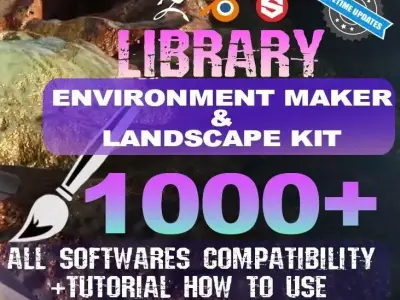 1000 Brushes and  Landscape Kit for UE plusTUTORIAL Texture