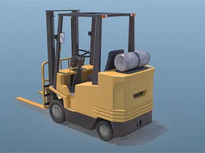Forklift Truck Low-poly 3D model