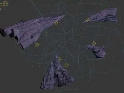 Stone Snowfield Concealed - Secret Road Block 01 3D model