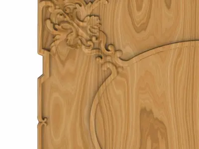 Carved picture frame STL 3D model 3