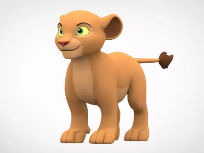Nala Cub Low-poly 3D model