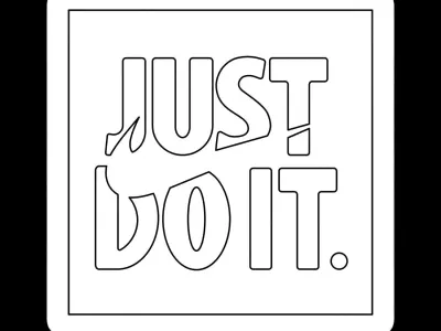 Just Do It Neon Sign 3D model