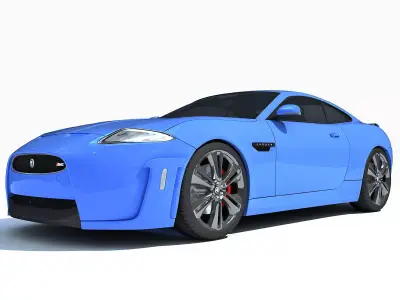 Blue Luxury Car 3D model