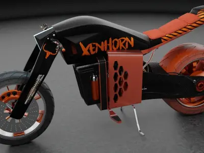 Xenhorn Motorcycle Low-poly 3D model