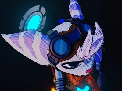 Rivet cell shading Free 3D model