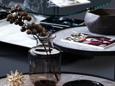 Cattelan Italia Coffee Tables Set 02 Low-poly 3D model