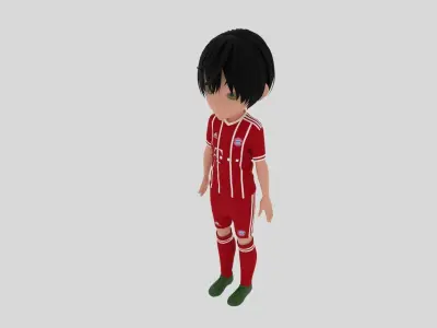 Bayern Munchen Soccer - Football  Player Low-poly 3D model