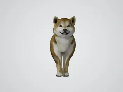 REALISTIC 3D DOG MODEL Low-poly 3D model