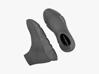Balenciaga Speed Trainers Mono Grey 3D model