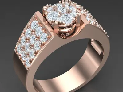 Luxury Men Rings Designs 6MR077 3D print model