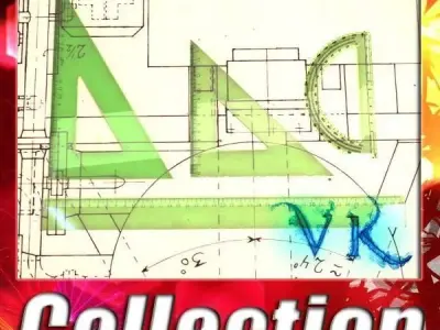 4 Rulers Collection protractor on piece of paper 3D model