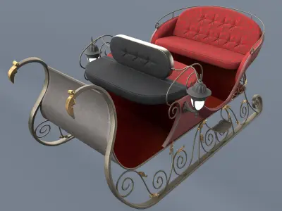 Santas sleigh 3D model
