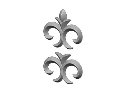 Flower decoration element relief  3D print model