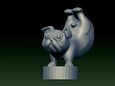 Dog posing decoration - Decor - 3D print 3D print model
