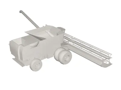Combine Industrial vehicle 3D model