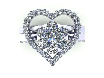Heart Love Wedding Ring 396 3D print model