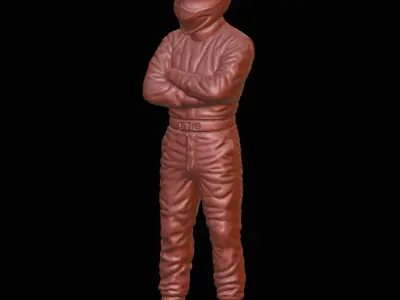 Car Racer Driver figurine 3D print model