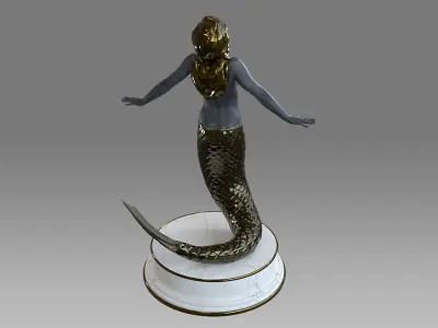 Zodiac Sign Female Pisces Low-poly 3D model