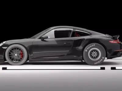 Porsche 911 Turbo S Drag Racing 3D Model 3D model