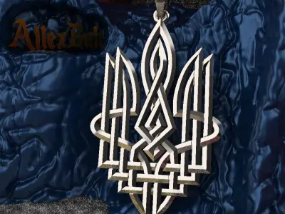 pendant trident 3D print model