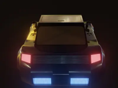 Low Poly Futuristic Car Low-poly 3D model