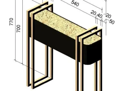 Luxury Plant Pots 3D model