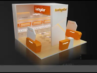 Booth - Area - 6X6-3DMAX2009-08 3D model