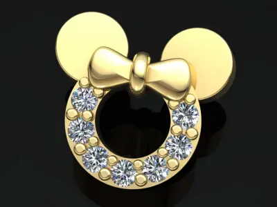 mickey mouse earring 3D print model