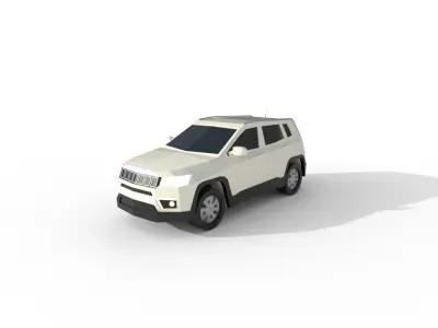 Jeep Compass 2017 - 2046 Poly - 7 Diffirent Colour Low-poly 3D model