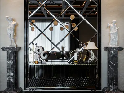 Office Luxury Interior Scene 3D model