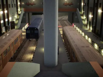 Subway Unreal Engine Low-poly 3D model