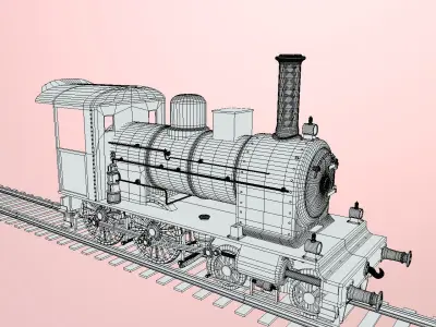 Steam Train 3D model