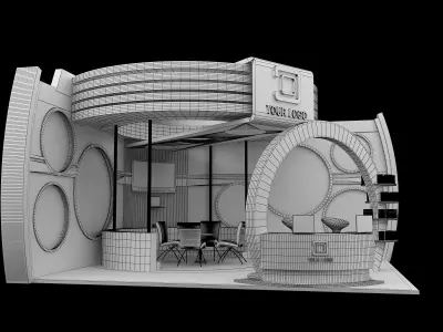  Booth Exhibition Stand a437a 3D model