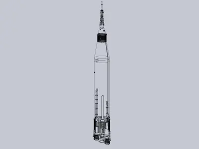 Mercury Atlas LV-3B Printable Rocket Model 3D print model