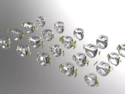 20 men signet ring with plexus part2 3D print model