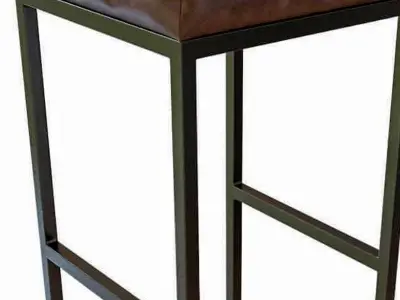 bar chair leather Industrial 3D model