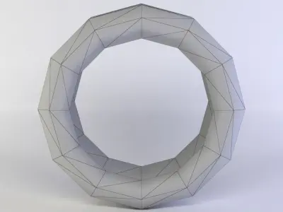 Black tire Low-poly 3D model purchase
