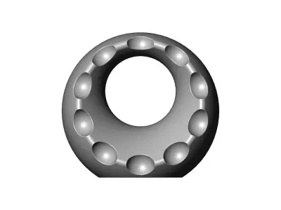 Bead carvings open portal sphere ornament decor sculpture 3D print model