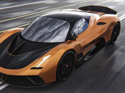  Fiat x Pininfarina 1001 concept supercar-Highly Detailed 3D model