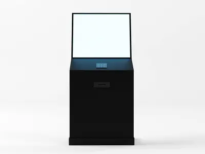 Digital Information Display Board 3D Model Low-poly 3D model