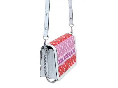 Louis Vuitton Dauphine Bag White Red 3D model