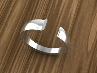 Alphabet Ring I 3D print model