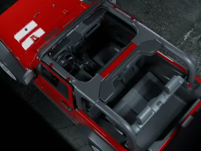 Jeep Wrangler Low-poly 3D model by SpeedMesh3D